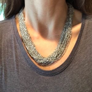 Multi-strand sterling necklace