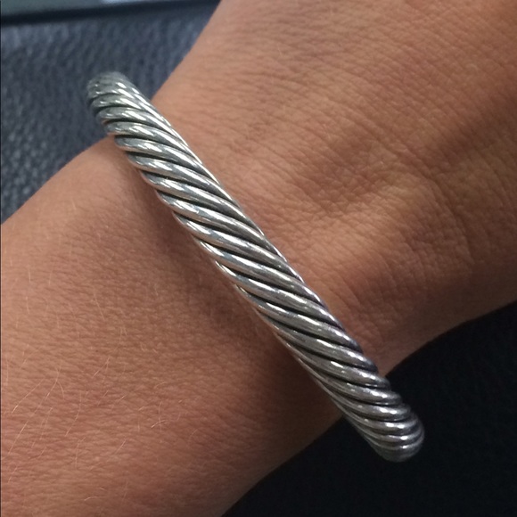 **SOLD**David Yurman Diamond Onyx Cable Bracelet - Picture 5 of 5