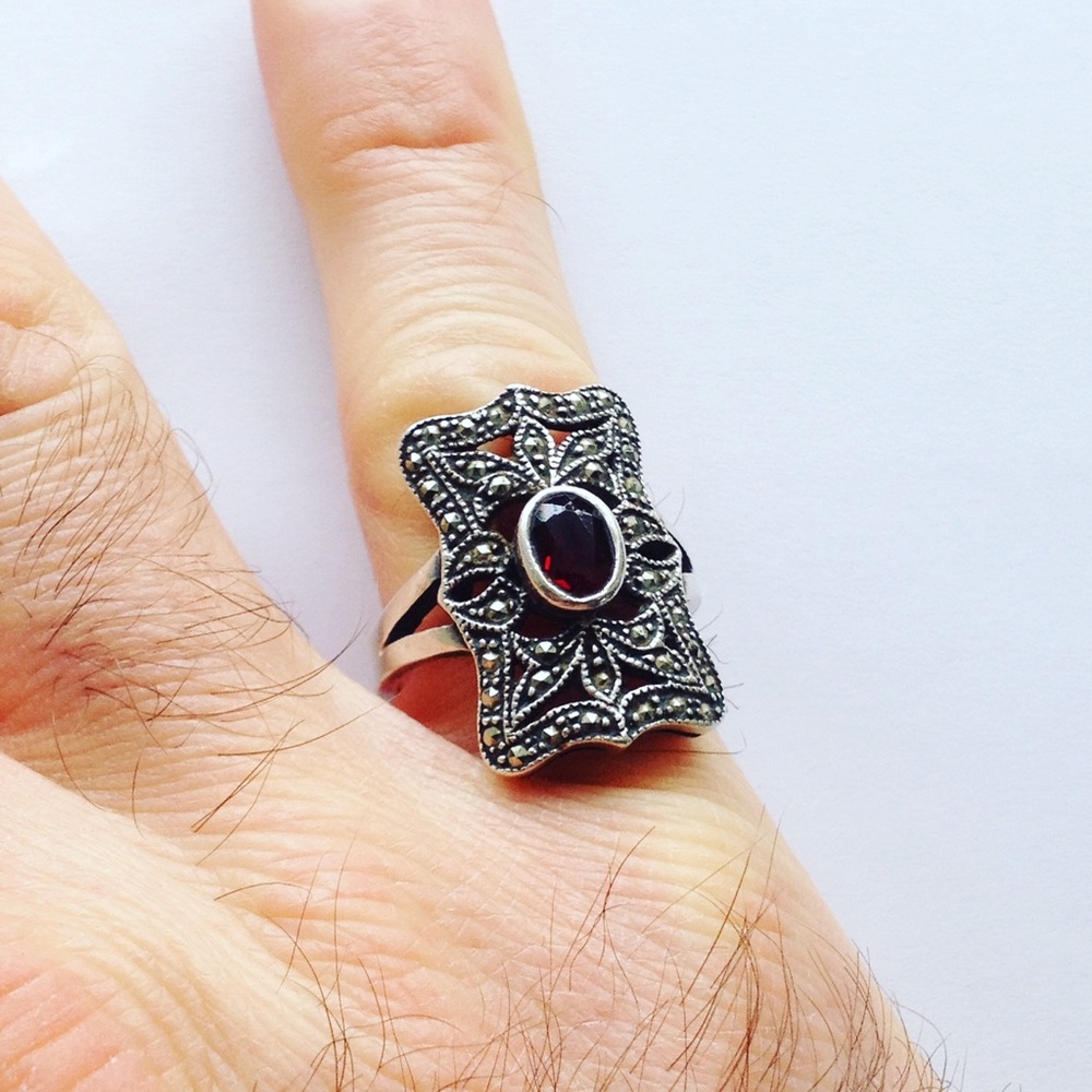 Vintage Judith Jack Sterling Ring