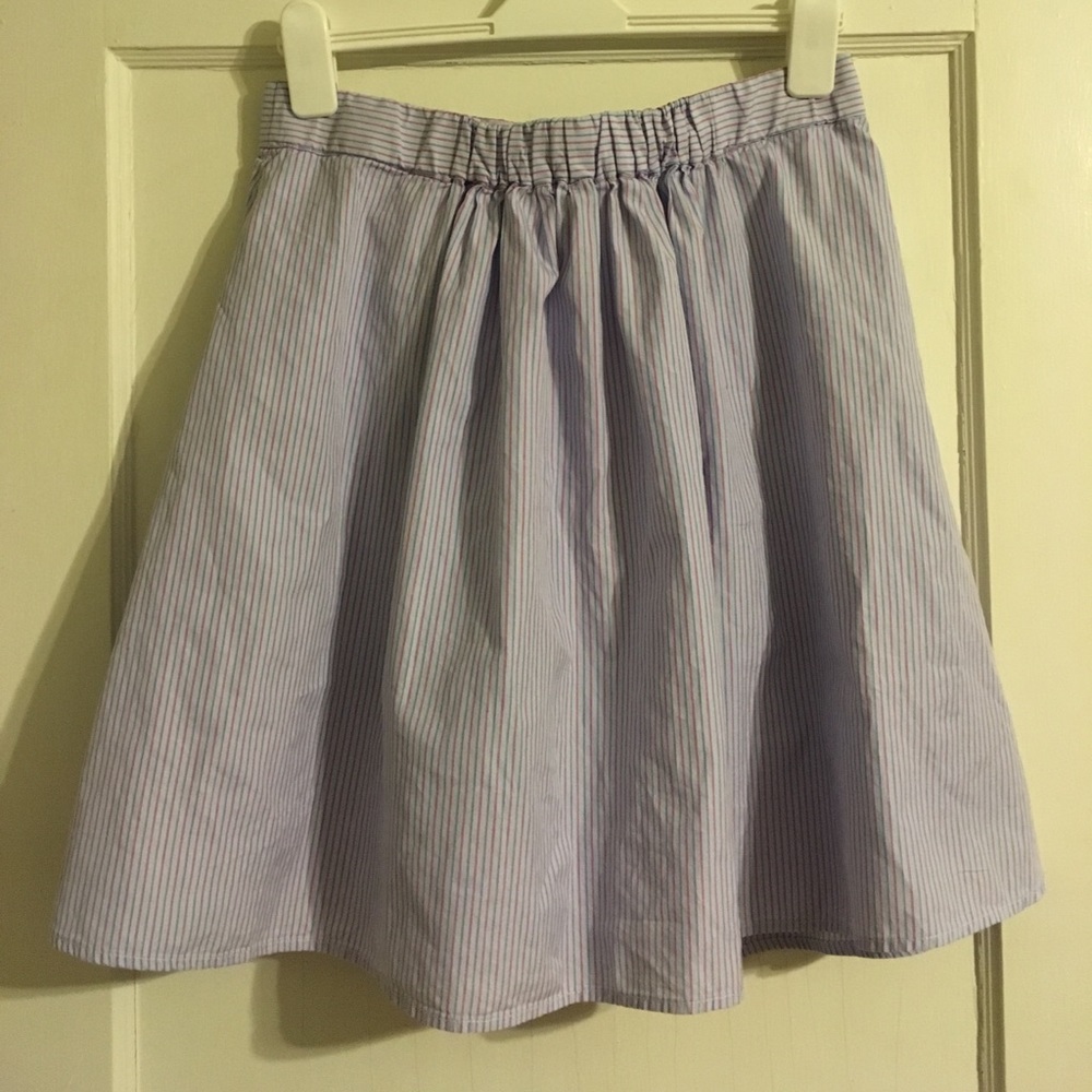 L J. Crew Cotton Elastic-waist skirt