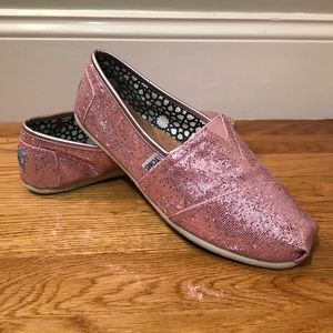 Pink Sequined TOMS