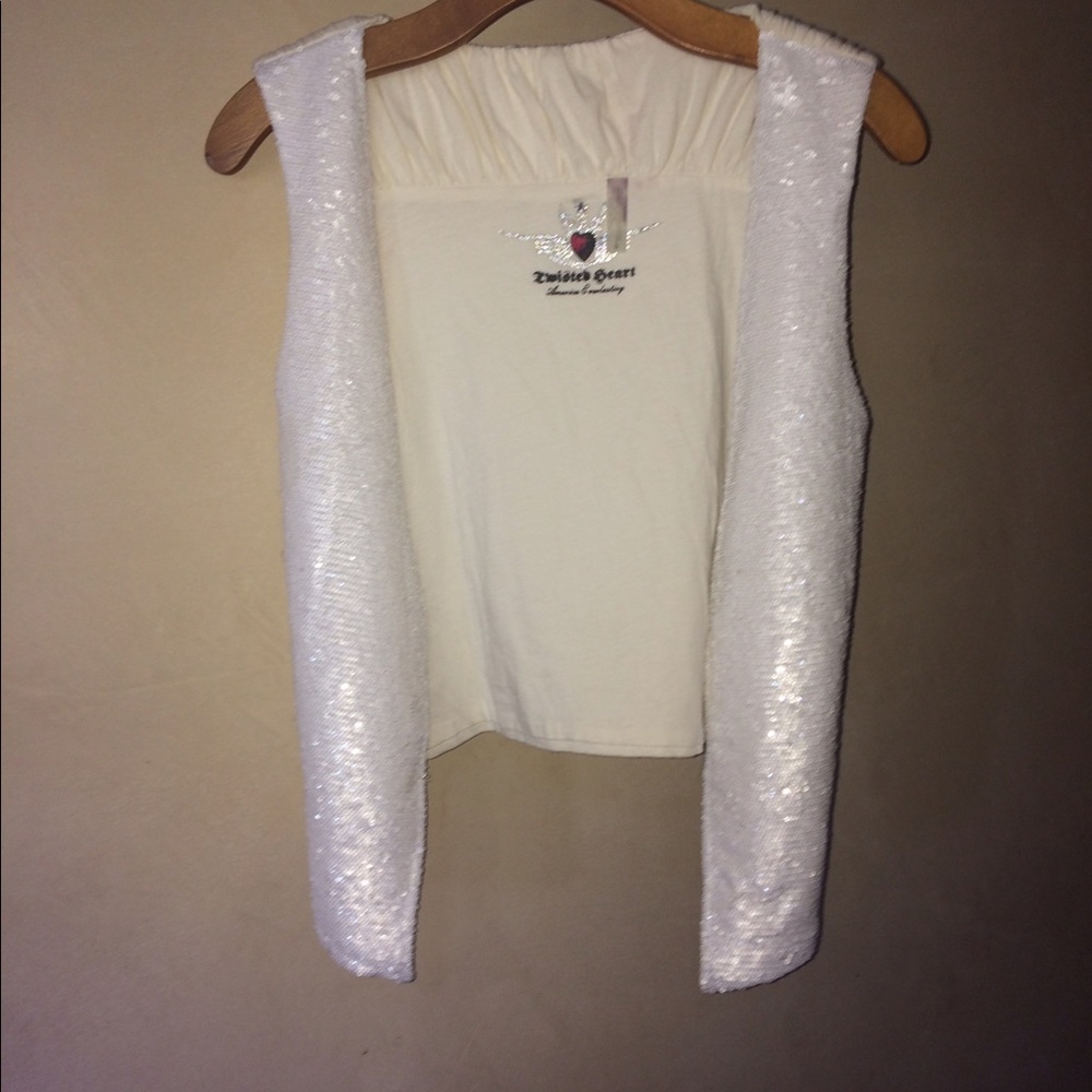Twisted heart sequence vest size small