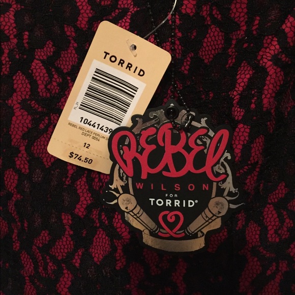 Rebel Wilson Lace Peplum Dress - Picture 6 of 7