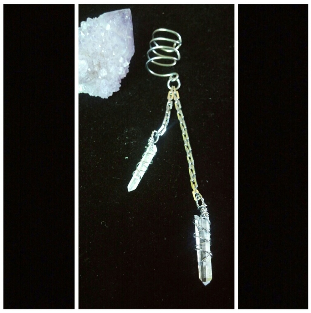 Custom Design Crystal Ear cuff & Dread cuff