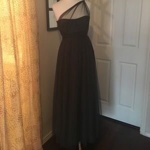 Olive green brides maid dress