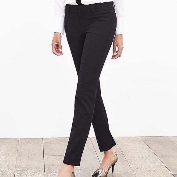 black slim ankle pants