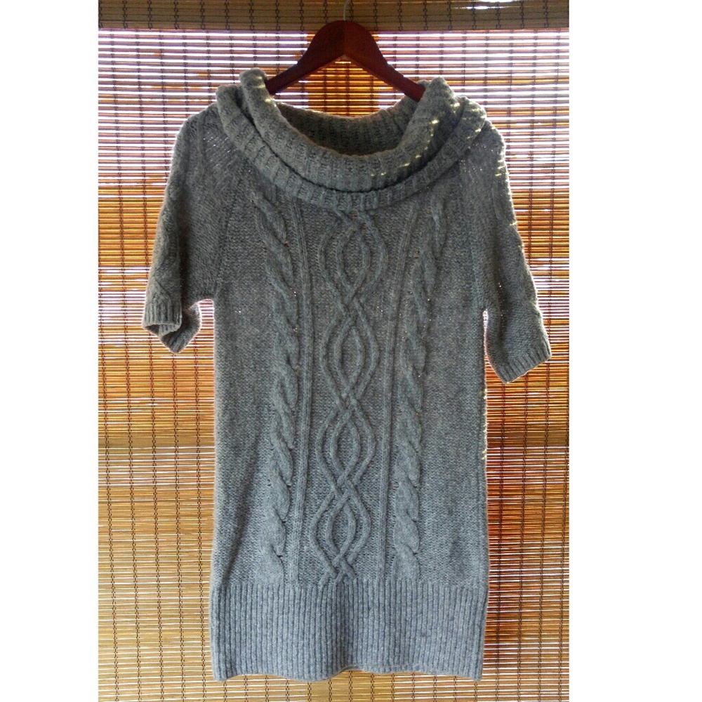 Gray sweater dress