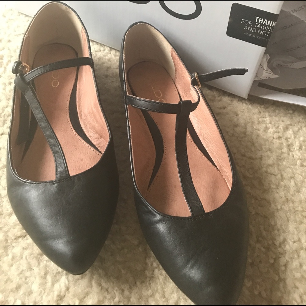 Black Aldo Flats