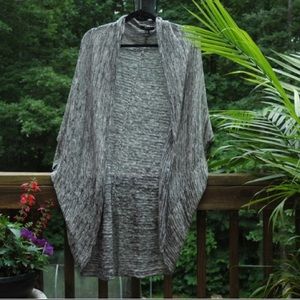 Black marled kimono