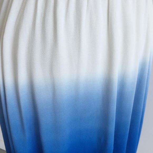 ✨sold✨ bebe • hi lo blue ombre open back dress - Picture 7 of 7