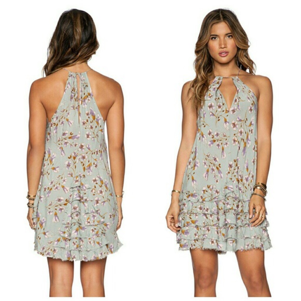 Free People Floral Ruffle Dress