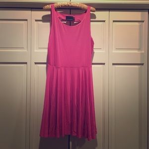 Pink Knit Sleeveless Dress