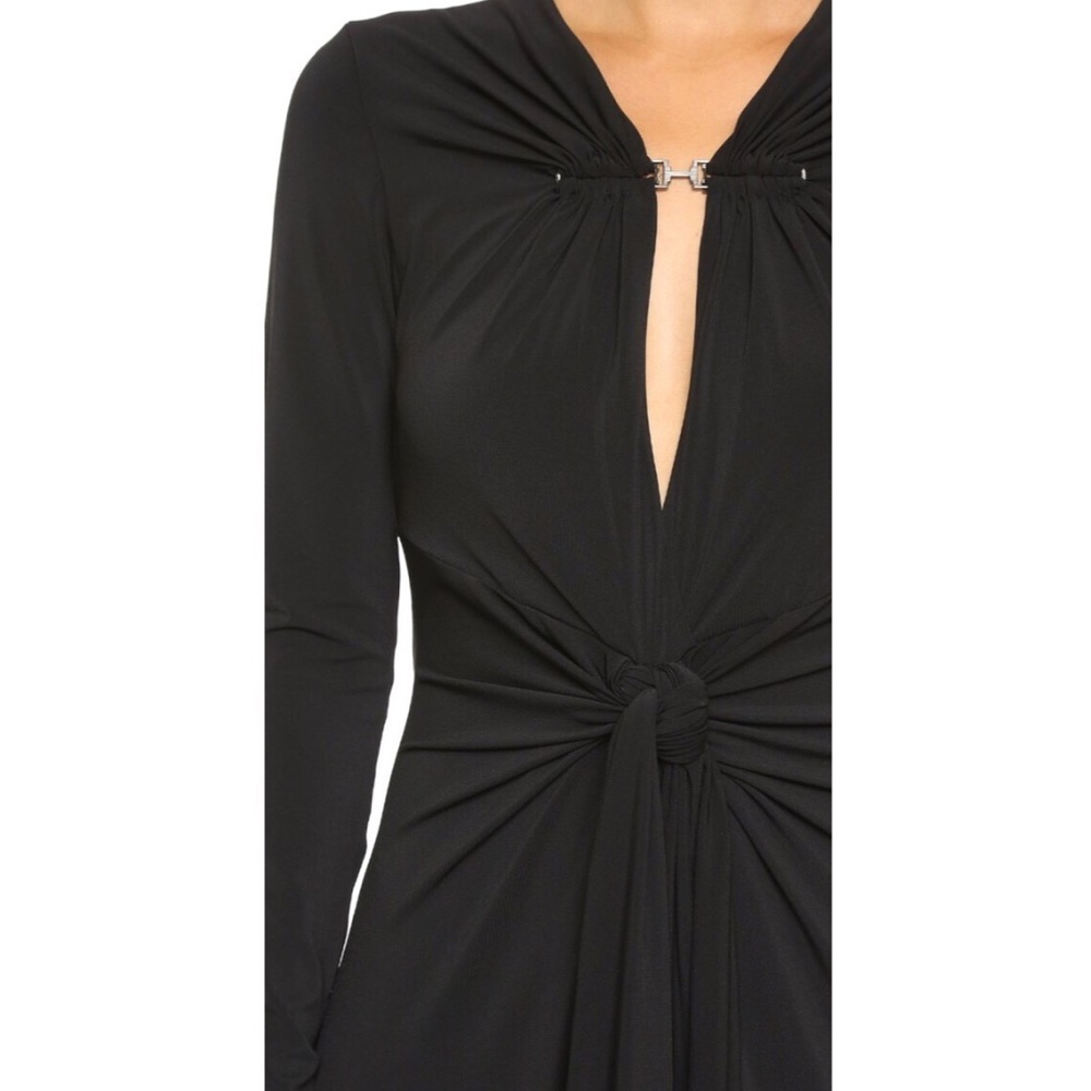 NWT Halston Heritage Black Long Sleeve Dress Gown