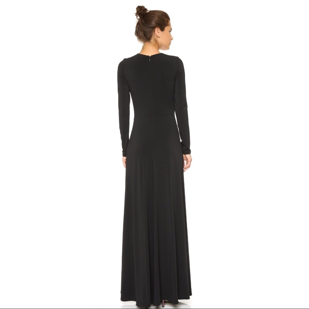NWT Halston Heritage Black Long Sleeve Dress Gown - Picture 4 of 6