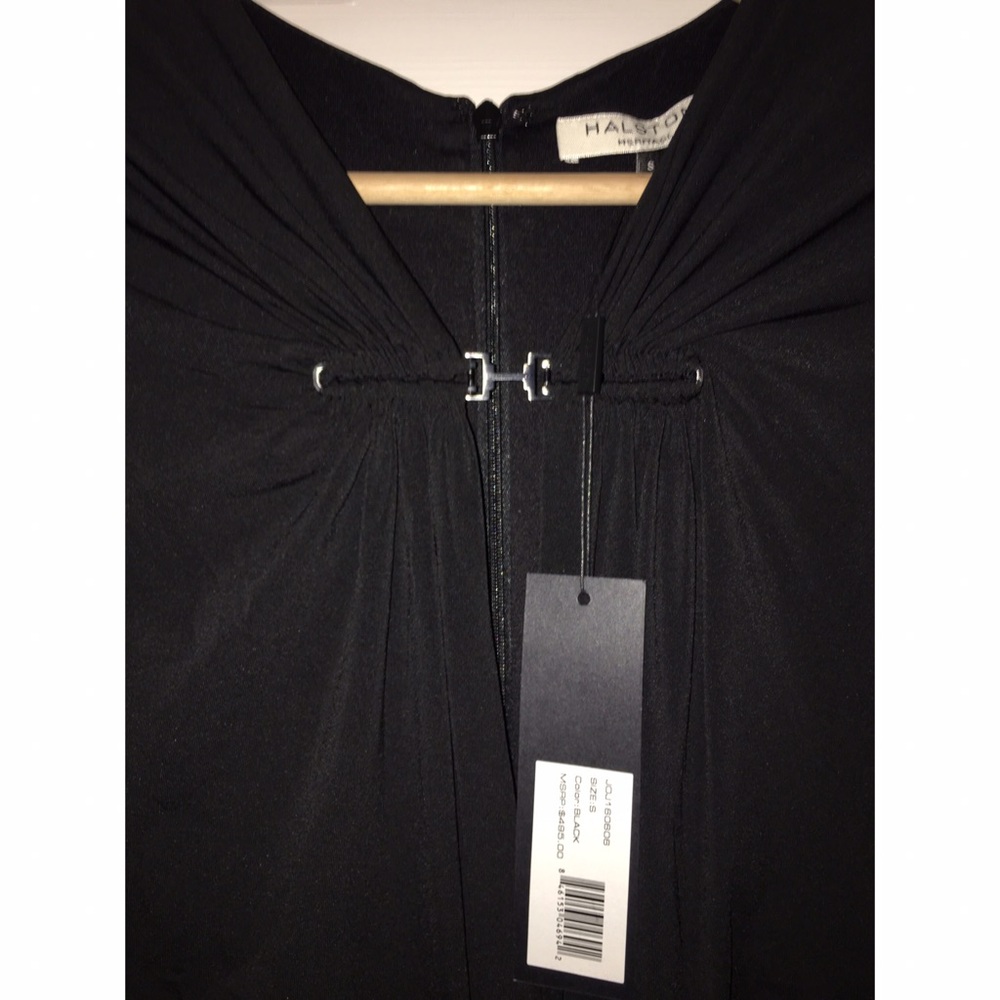 NWT Halston Heritage Black Long Sleeve Dress Gown - Picture 6 of 6