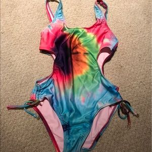 Wildfox one piece tie dye swim suit