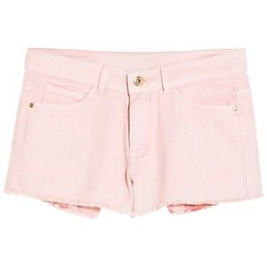 Pink Denim Shorts