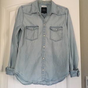 American Eagle slim fit denim flannel