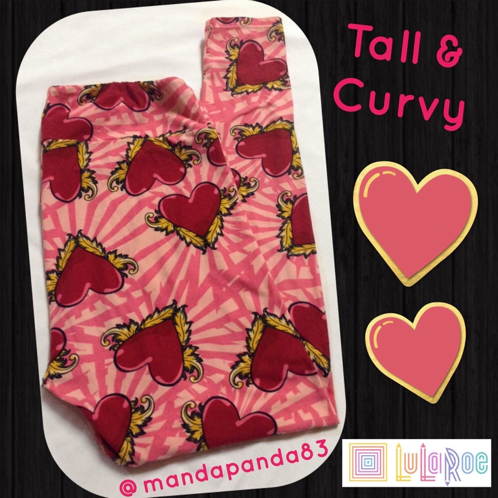 LuLaRoe Tall & Curvy Valentine's Leggings