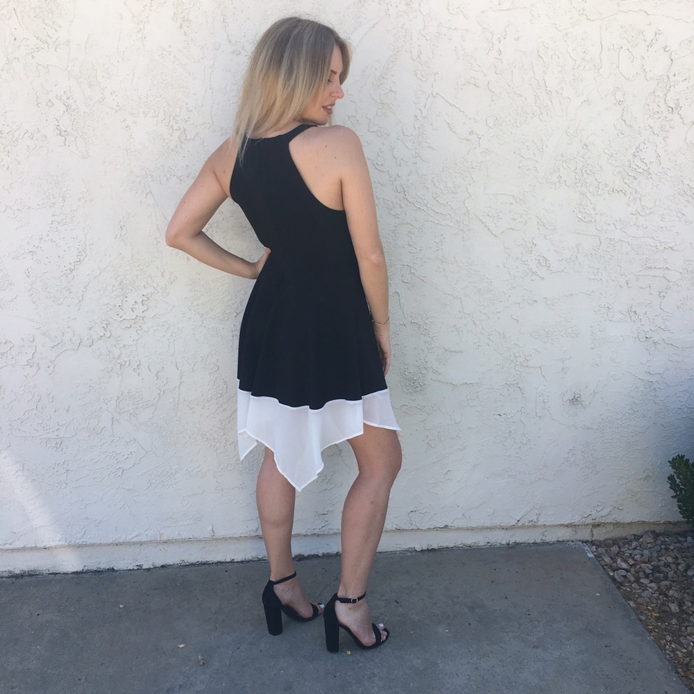Dressy Black & White Summer Dress - Picture 2 of 2