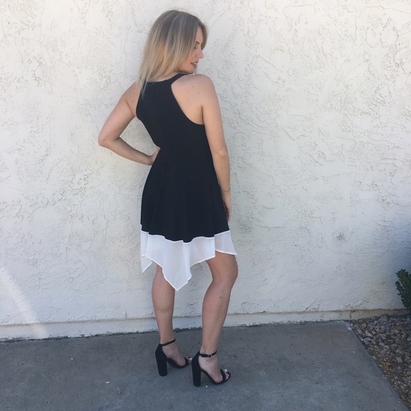 Dressy Black & White Summer Dress - Picture 2 of 2
