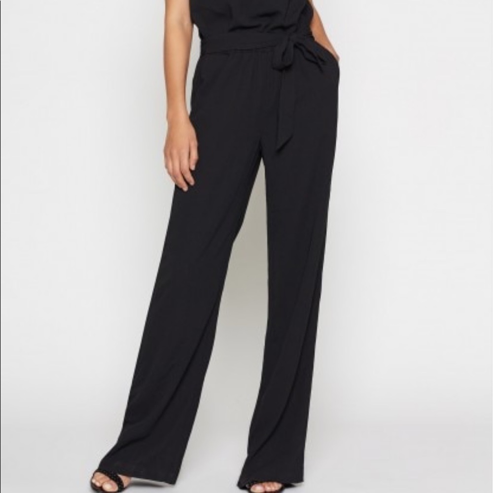 Joie black strapless pant romper tie waist - Picture 8 of 8