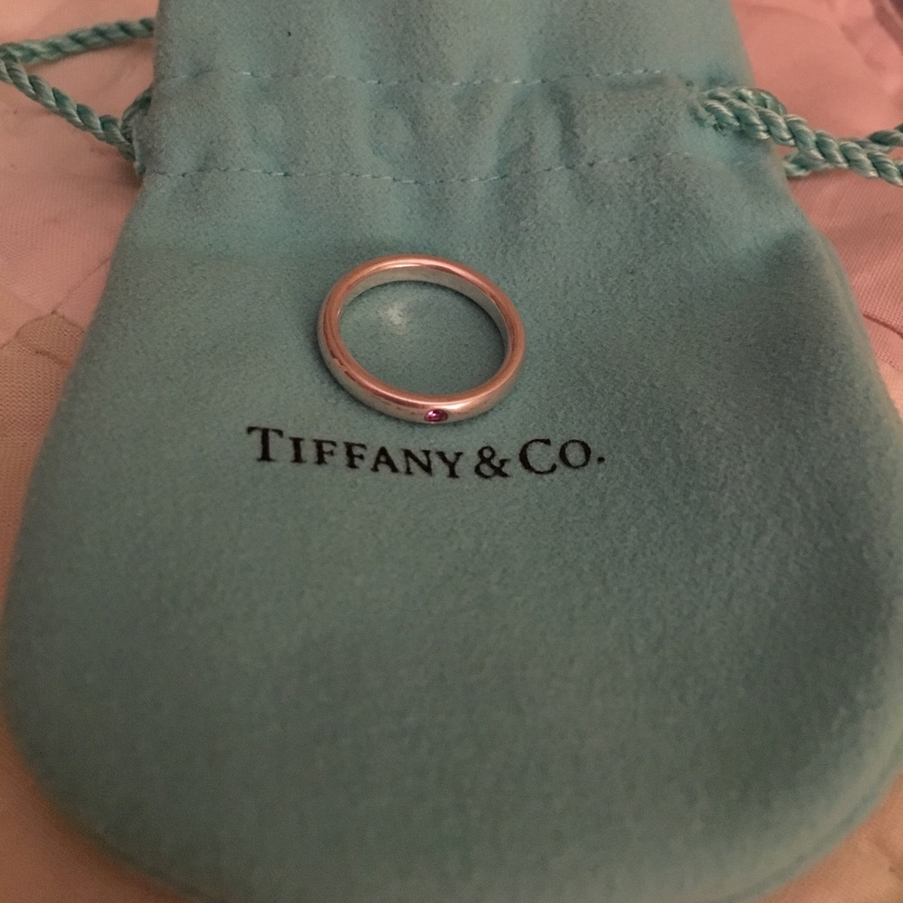 Tiffany & Co pink sapphire ring! Authentic!