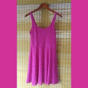 Cute Pink Crocheted Dress