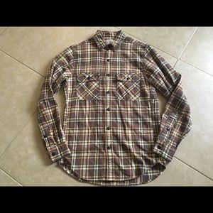 J. Crew Brown Flannel, Size XS, Great Condition