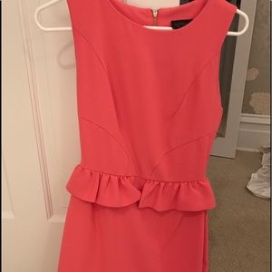 Top shop peach dress worn once peplum