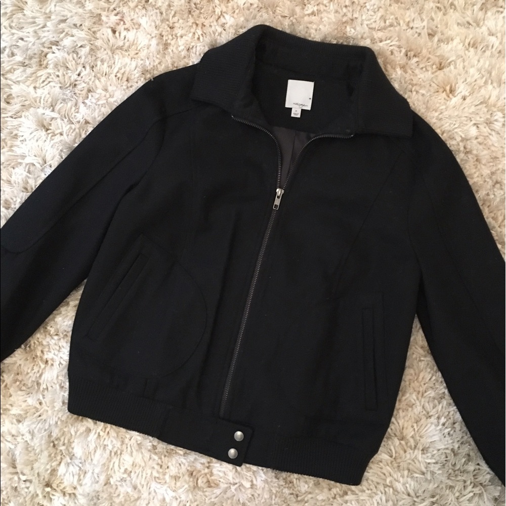Halogen Cropped Bomber Jacket, Black 🖤
