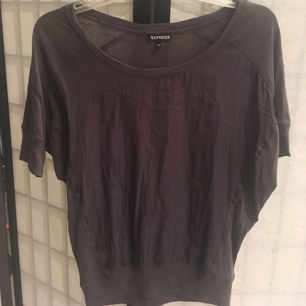 Express silk front top