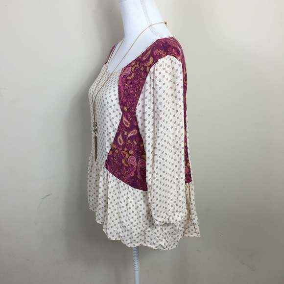 {Free People} Boho Peasant Top - Picture 4 of 7