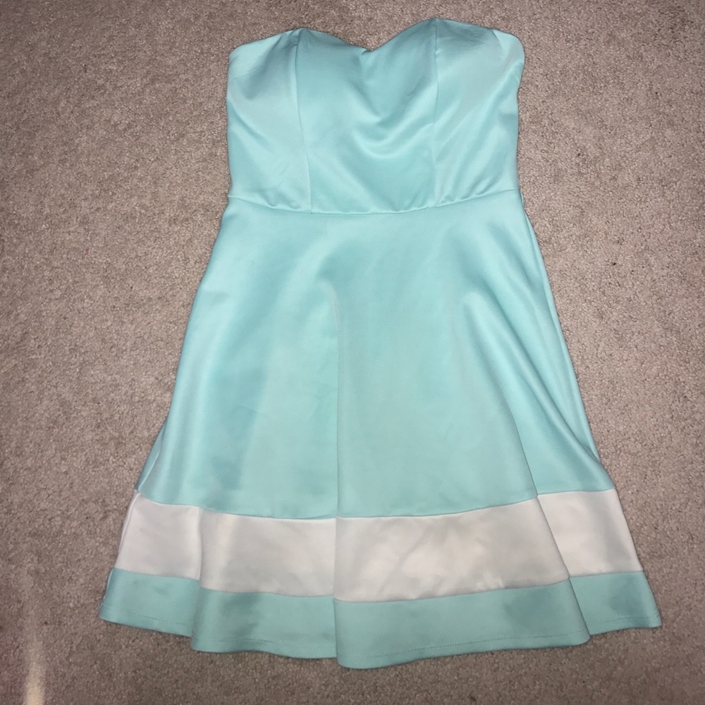 Strapless mini dress