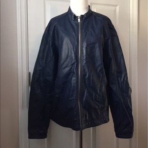 Large Blue Pleather Jacket from Guess