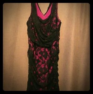 EXPRESS ruched cocktail dress.