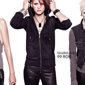 H&M Dragon Tattoo Hooded Jacket