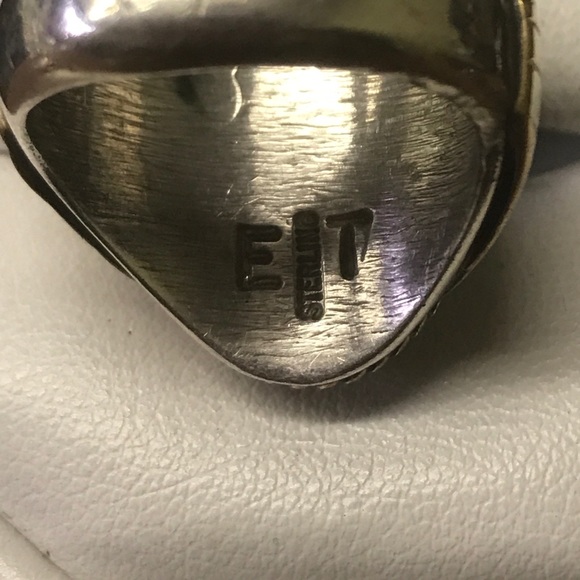 Men's Navajo turquoise ring - Picture 3 of 4