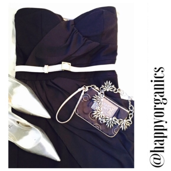 Classic LBD Whimsical Black Strapless dress - Picture 2 of 3