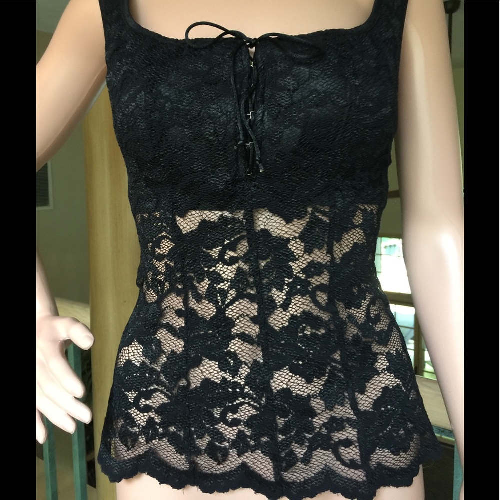 Black lace top