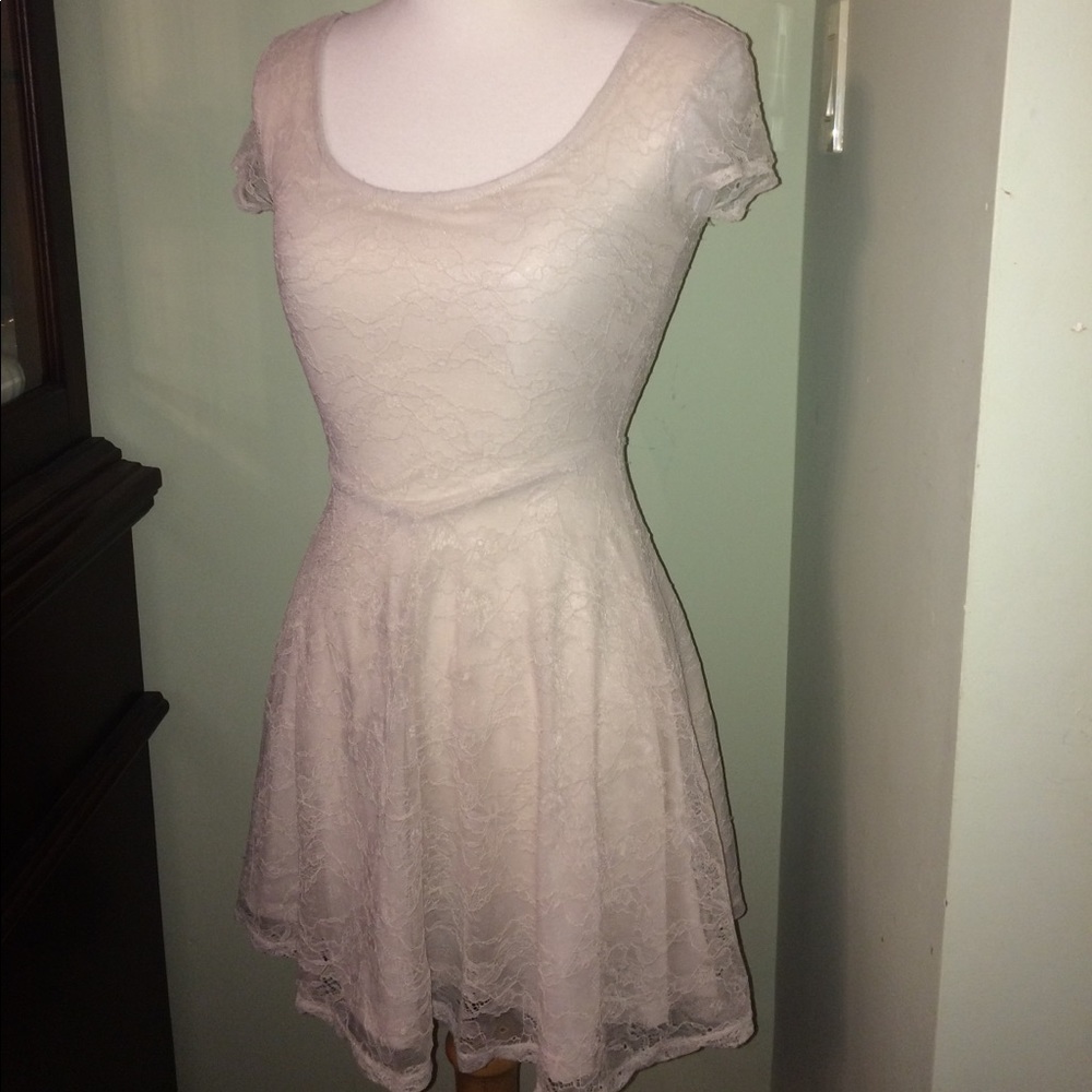 Divided by H&M Ivory Lace Skater Dress