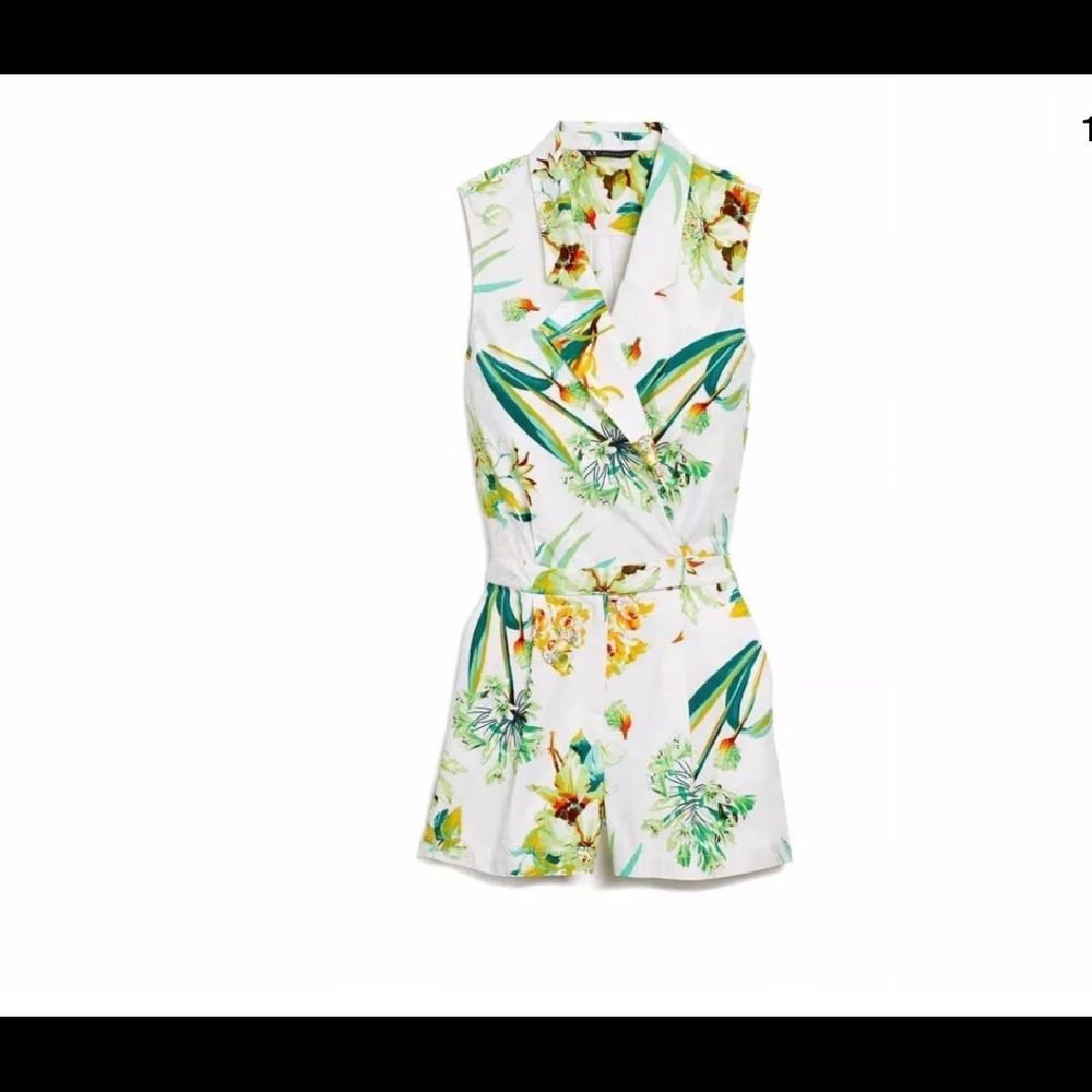BNWT Armani Exchange palm prints romper Sz 6