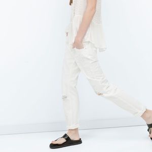 Distressed zara jeans