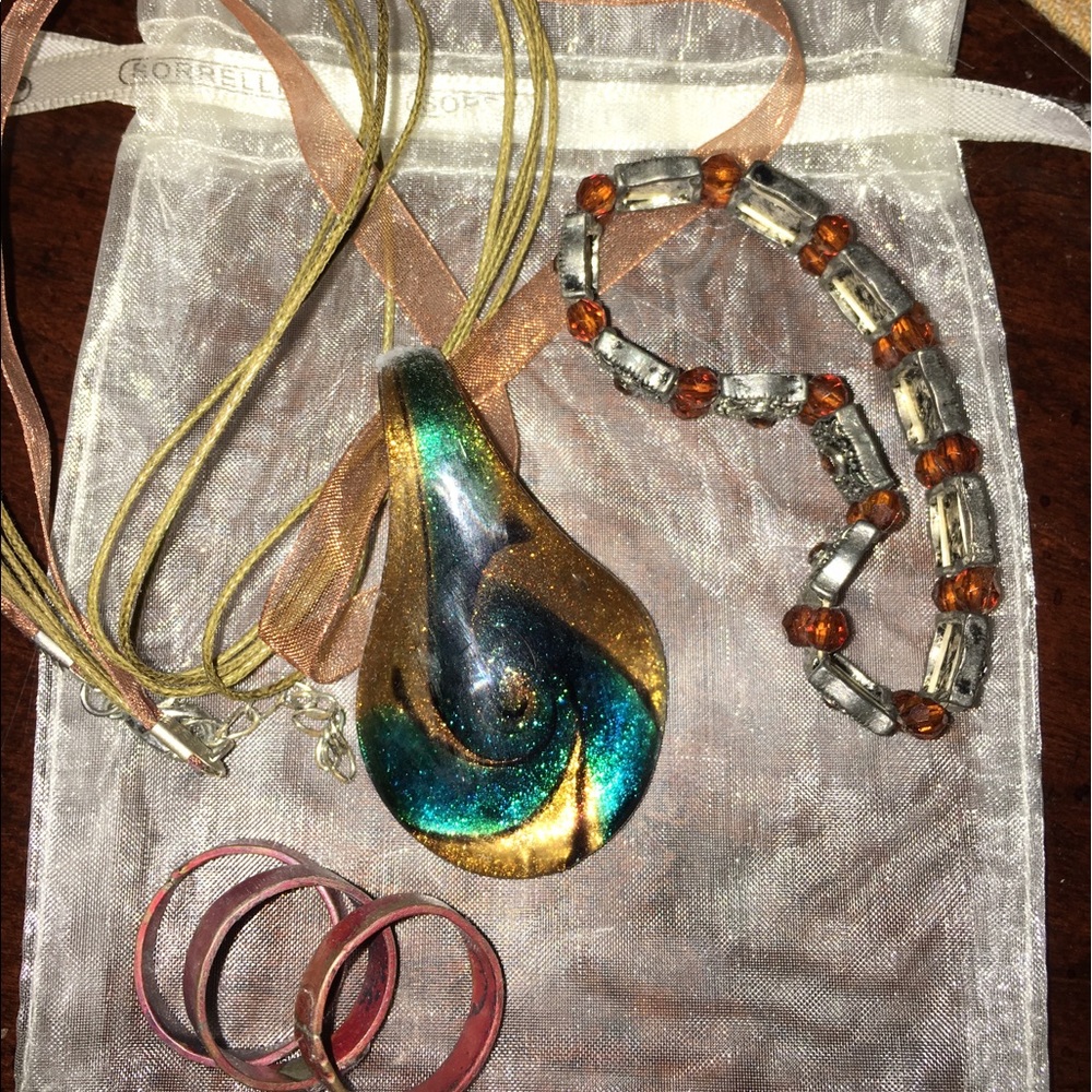 SAVE In BUNDLE pieces:3 rings, necklace,bracelet