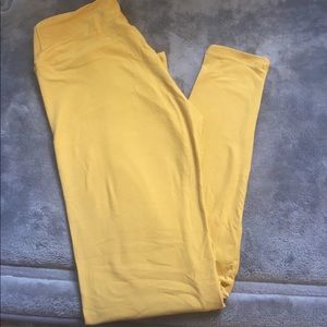OS mustard solid Lularoe leggings
