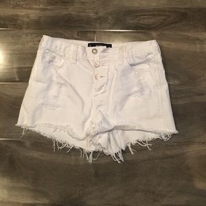 white jean shorts hollister