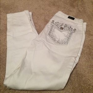 White rhinestone Earl Jeans