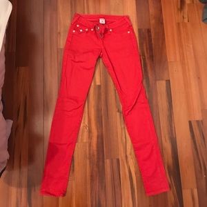 Pretty red true religion jeans