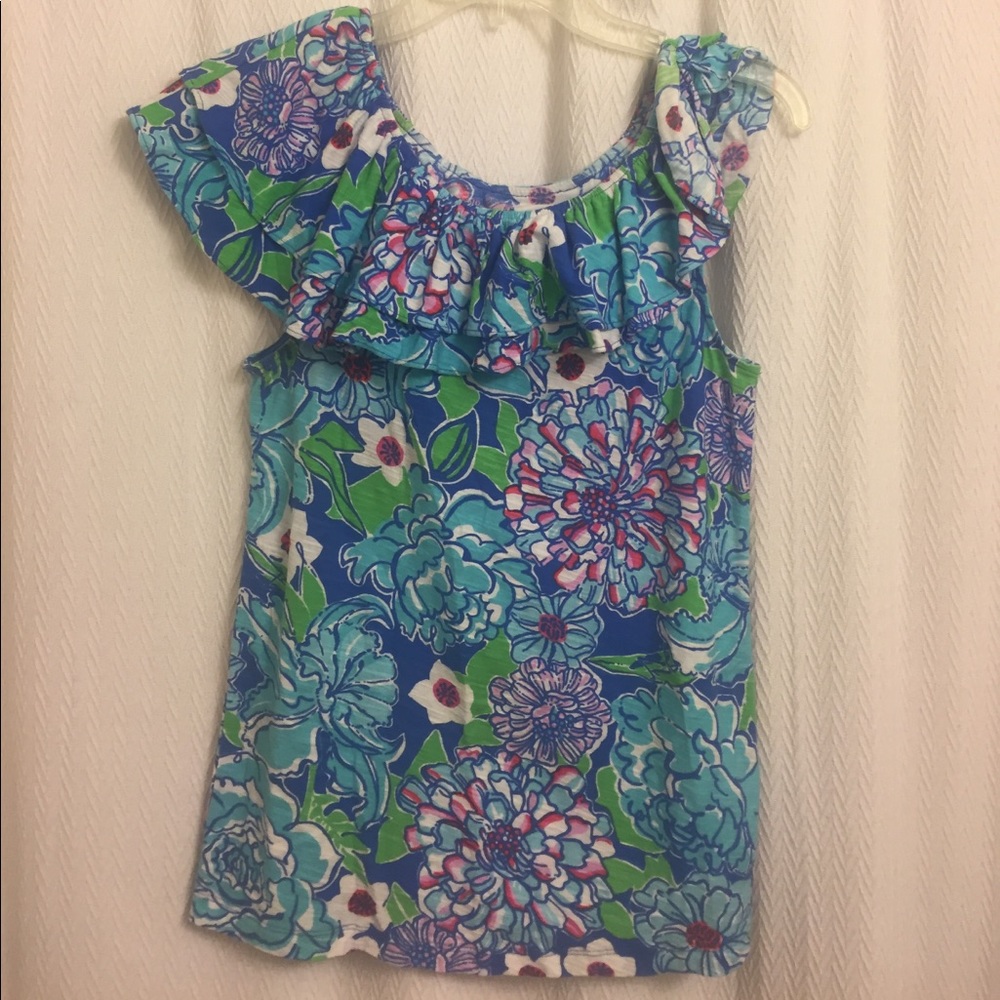 Lilly Pulitzer ruffle tank