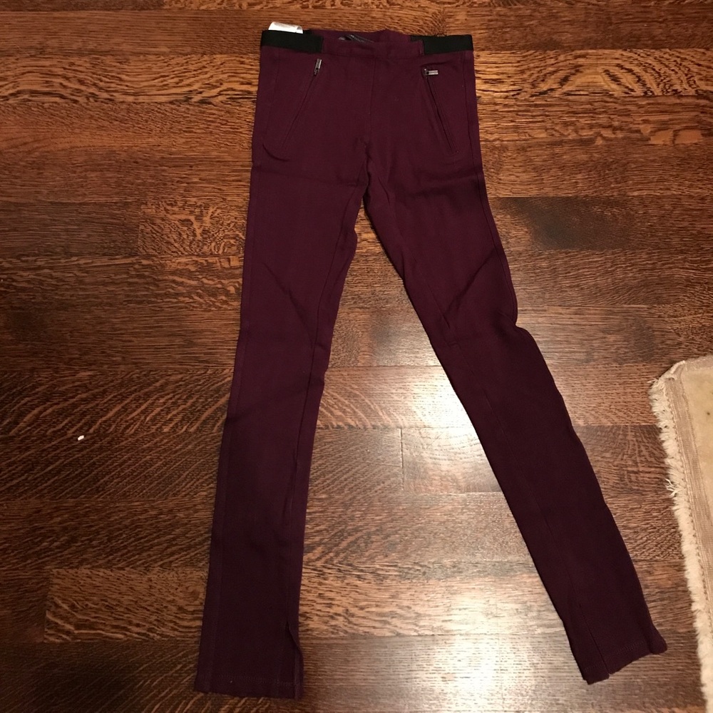 BCBG MaxAzria Burgundy Leggings/ Pants